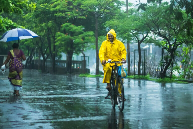 Radfahren im Regen